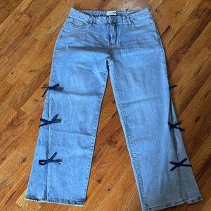 fashion nova Jeans with Bow Accents